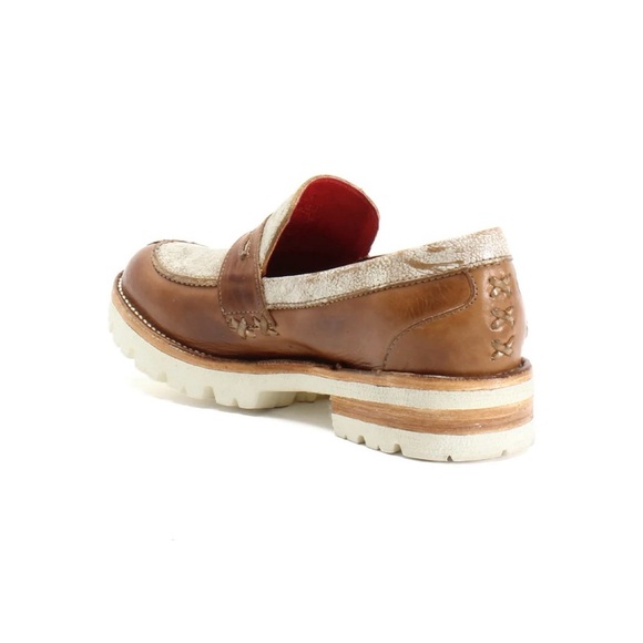 Bed Stu Reina III Tan Rustic Nectar Lux chunky penny loafers NWOT - Picture 9 of 11